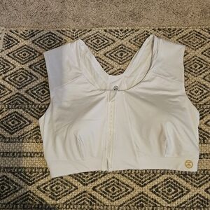 Kinflyte Freedom II Zip Bra Echo Jersey Whitr Size 2XL